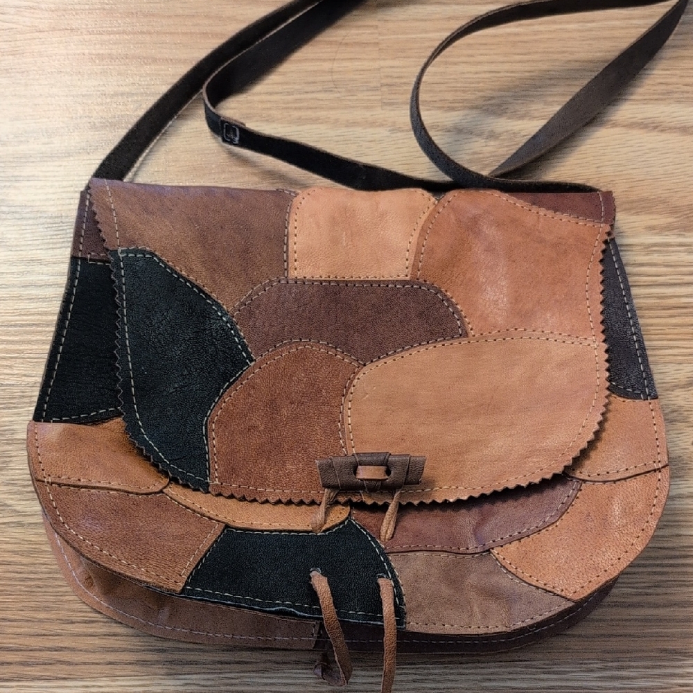 Patchwork Handmade Leather Shoulder Bag